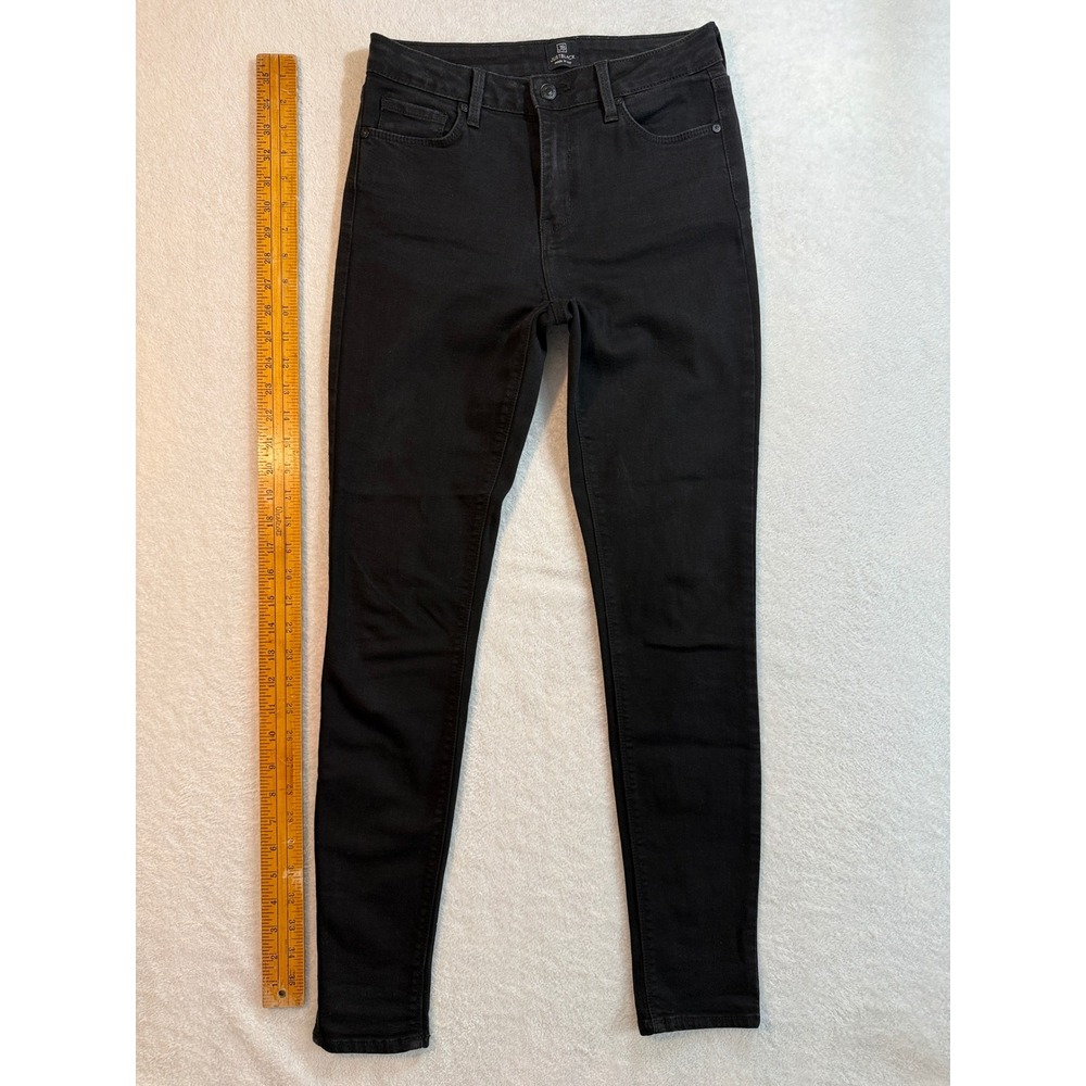 Just Black Womens Skinny Jeans Black Solid Size 27 Made in USA Denim Pants